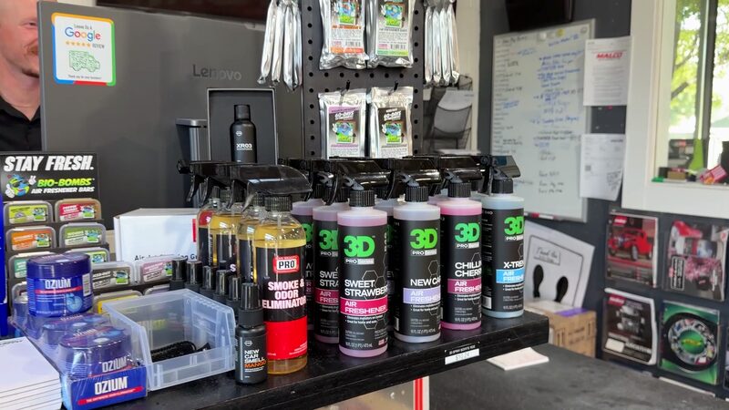 Detailing product display at the Specialty Supply counter