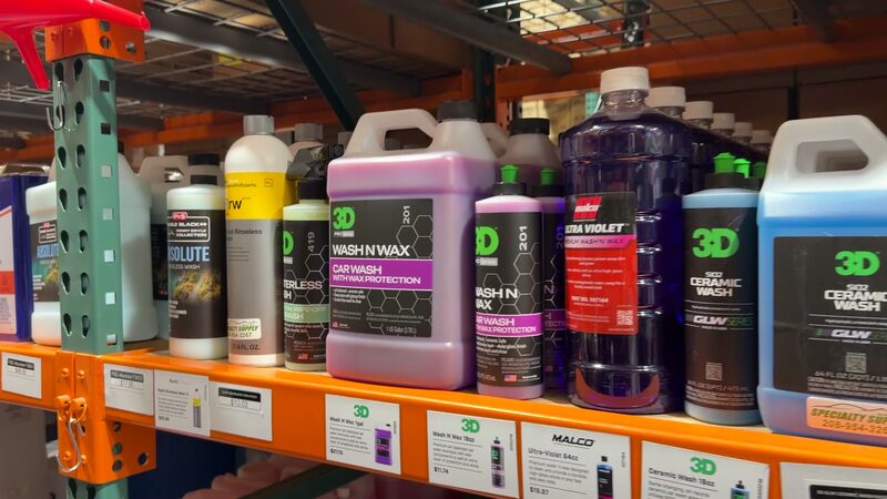 Wash and wax gallon shelf at Specialty Supply